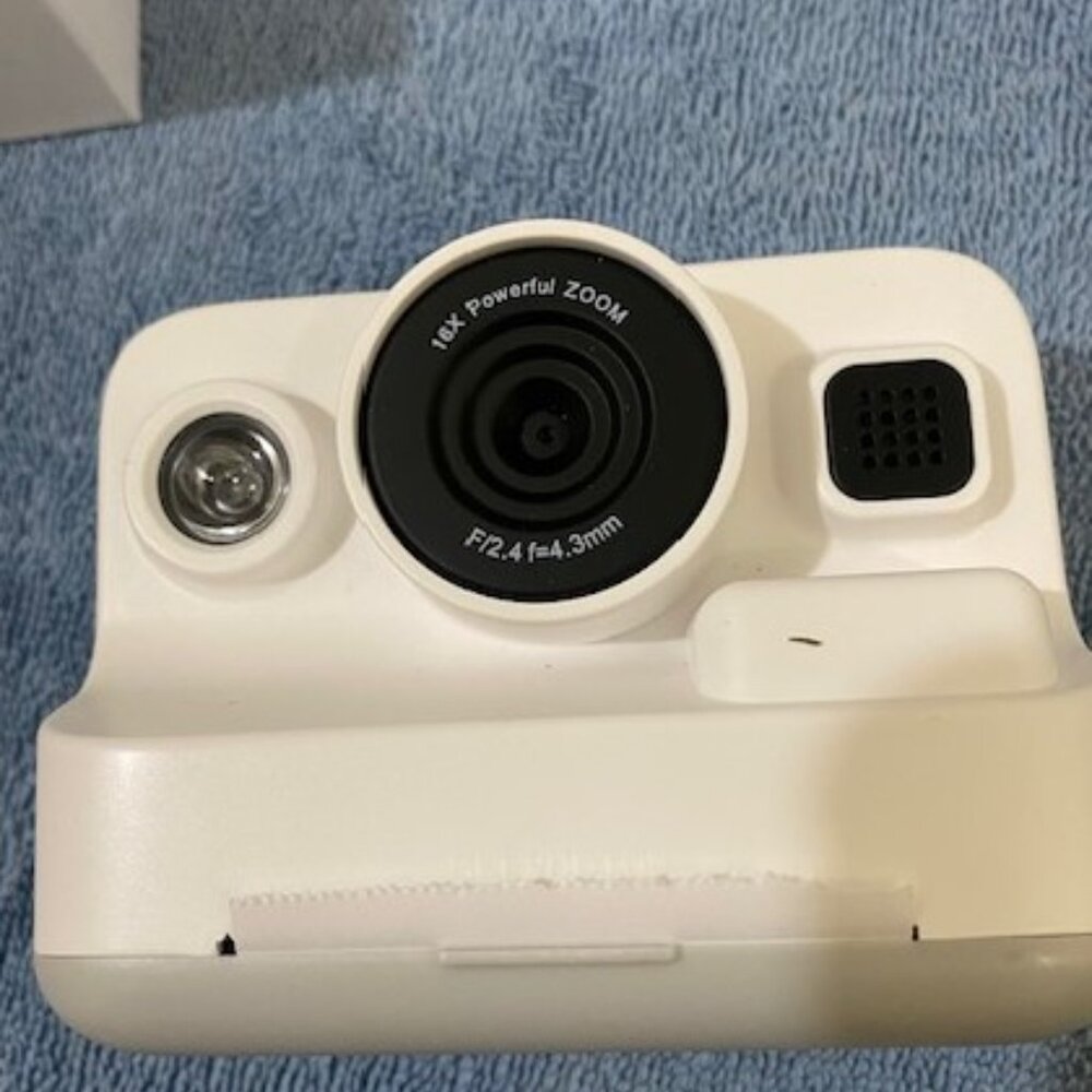 Instant Print Camera- Age 3-12 Year Old Girls or Boys: White